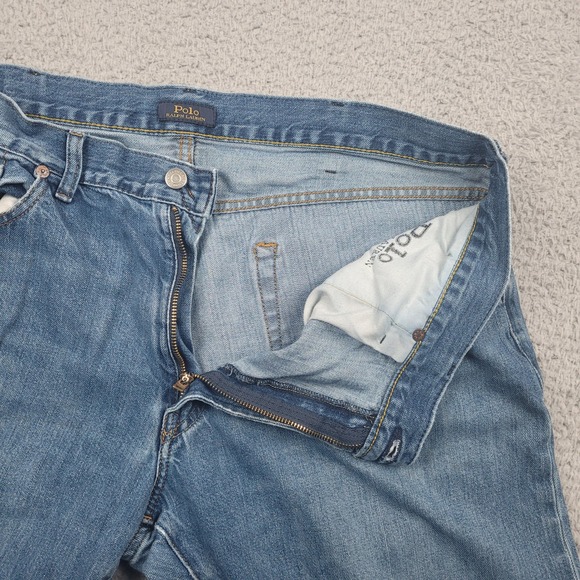 Polo‎ Ralph Lauren Mens Jeans 38x30 Blue Denim Straight Leg Casual Pants - Picture 3 of 15
